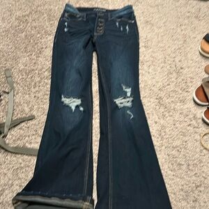 Maurice’s wide leg jeans with stretch